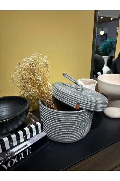 MaVaux Jute Basket - Walnut Covered