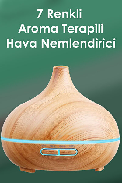 TECHNOMEN Büyük 550 Ml Hava Nemlendirici Ultrasonik Ortam Nemlendirici Oda Nemlendirici Işıklı Zamanlayıcılı