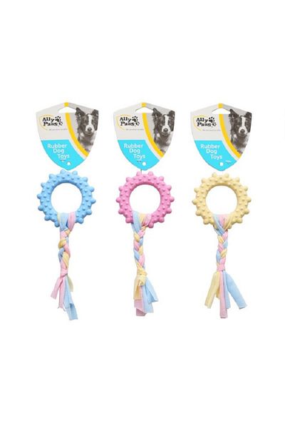 ERT Ally Paws Rubber Ring Toy for Dogs