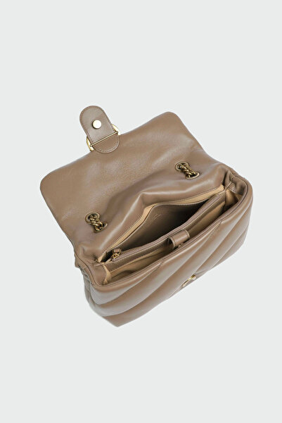 PİNKO Taška na řetízek z pravé kůže s kovovým logem Pinko 100038   A0F2 D01Q