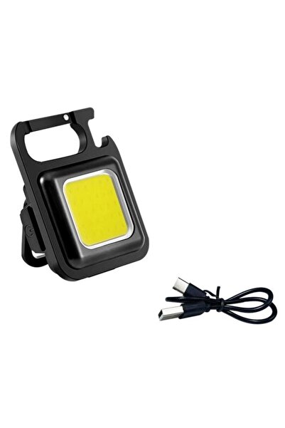 abnturk Led Işıklı Şarjlı Anahtarlık Mıknatıslı Işıldak 3 Fonksiyonel Tamir P...