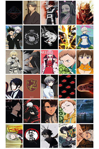 smartman Anime Movie 30'lu Duvar Posteri Seti Manga Anime Poster Kolaj Seti