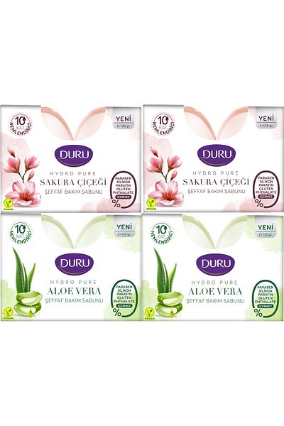 Duru Hydro Pure Aloevera 270 gr 2 Pieces Hydro Pure Aloevera Sakura 2 Pieces
