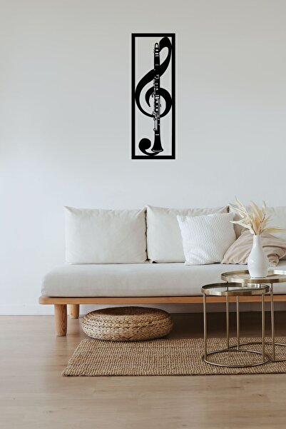 CLARINET SOLANAHTARI WALL DECOR BLACK WOOD MDF TABLE