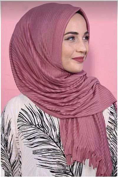 Nilbutik Practical Pleated Ready Shawl
