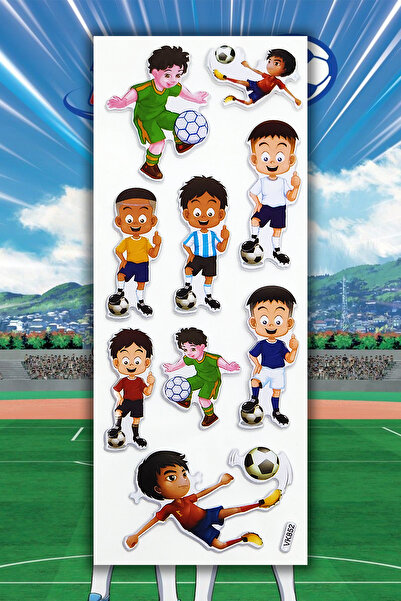 BP Tattoo Süper Golcü Futbolcular Kabartmalı Sticker Set