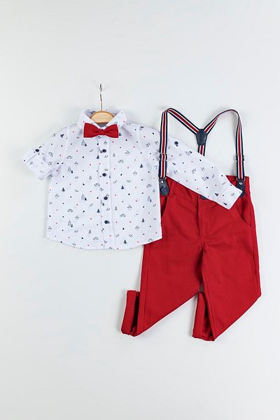 Gold Class Kidswear New Year's Concept Boy's Suit with Salopette and Shirt