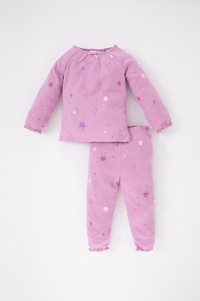 DeFacto Baby Girl Star Patterned Long Sleeve Pajama Set
