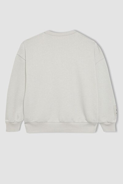 DeFacto Kız Çocuk Regular Fit Bisiklet Yaka Sweatshirt A7428a823au