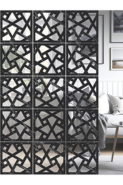 standarts Makta ® Lazer Kesim Sarkıt Paravan, Ahşap Seperatör, Oda Bölücü 4'lü Panel Levha Seti