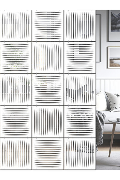 standarts Makta ® Lazer Kesim Sarkıt Paravan, Ahşap Seperatör, Oda Bölücü 4'l...