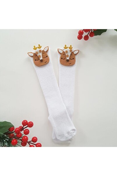 Lua Butik New Year New Year Concept Knee Socks with Deer Figure