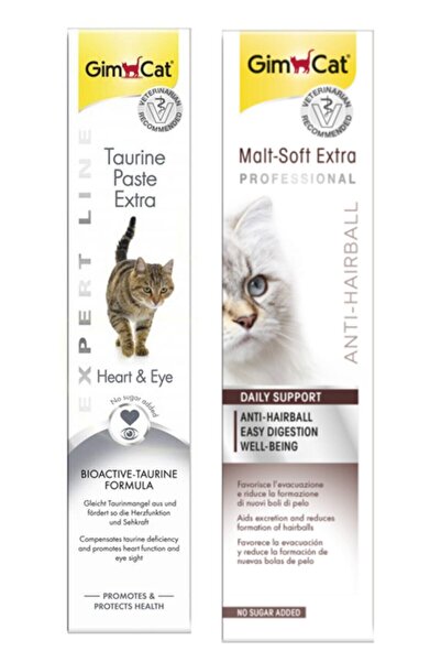 Gimcat Taurine Paste Kalp Ve Göz Sağlığı Destekleyici 50gr + Anti-hairball Ma...