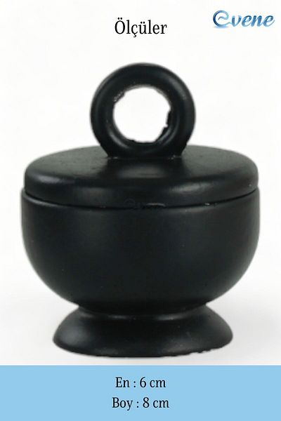 Evene Black Color Sugar Bowl with Lid Model 12