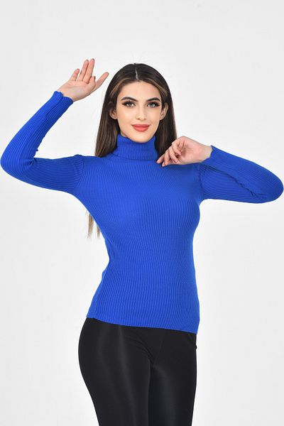 Cloudy Kids Pulover de damă din tricot cu gât cu nervuri