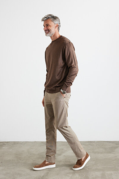 Livio Ferri Ανδρικό πλεκτό πουλόβερ με κανονική εφαρμογή με λαιμόκοψη