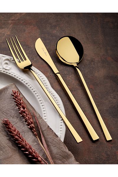 Dame Marie 36 Piece Fork Spoon Knife Set Gold