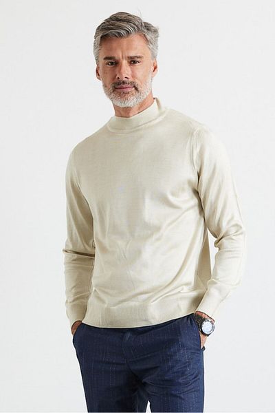 Livio Ferri Men's Standard Fit Regular Cut Half Turtleneck Sweater