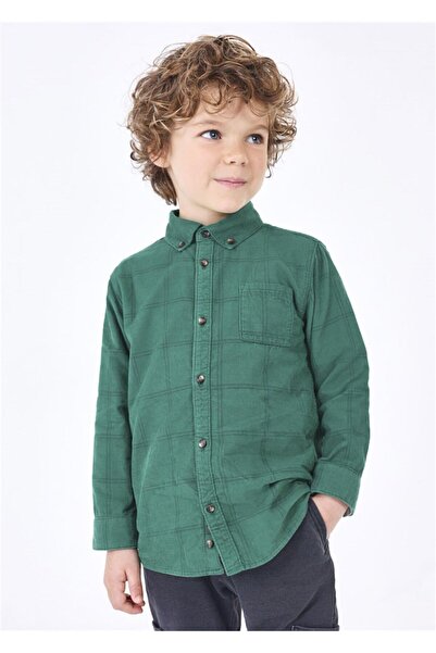 MAYORAL Boy's Corduroy Shirt Green 4105