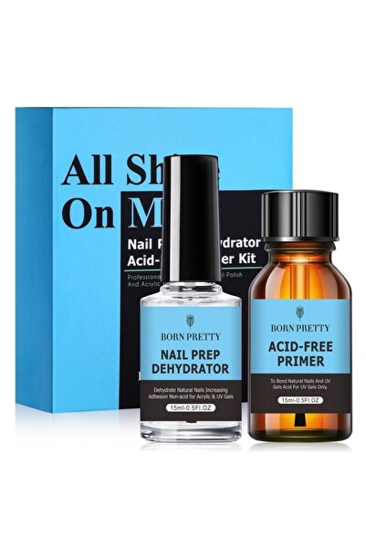 Born Pretty Asitsiz Prımer&dehydrator Set (hızlı Tırnak Kurutucu Ve Tırnak As...