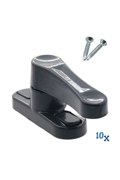Pandogo Window Lock 10 Pieces Pullable Door and Window Safety Apparatus Safety Product Lock Anthracite