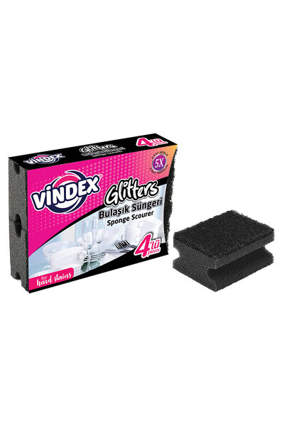 Toptan Bulurum Vindex Glitters Ekstra Sünger 4 Lü
