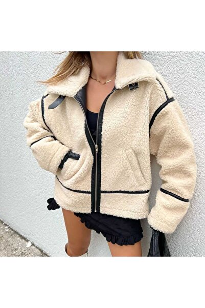 candybia Women's Furry New Season Jacket Coat