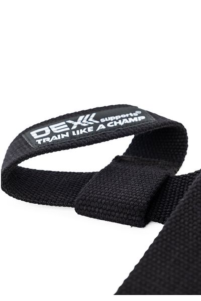 Dex Supports Lasting Energy Lifting Straps 2 Pack Black Color