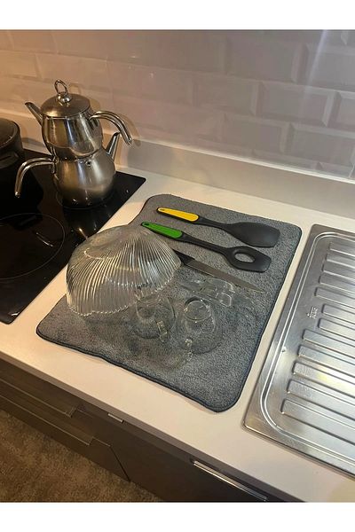 SİHİRLİ MOP Counter Top Microfiber Dish Drying Mat Drying Mat Super Absorbent 36*45 Cm