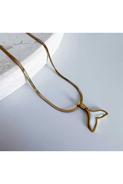 LEIDORY Women's Fishtail Model Steel Necklace