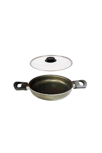 Mehtap Granite Pan with Glass Lid 20 CM