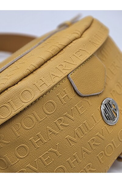 DSN Monogram Embossed Waist Bag Mustard