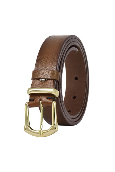 GoDeri 100% Genuine Leather Brown Women's Belt with Gold Buckle, Metal Bridge, 3 Cm=2pcs-3cm-kd-42-gold.tk