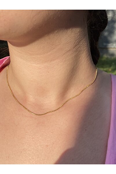 Fiamoss قلادة سلسلة على شكل ثعبان للسيدات