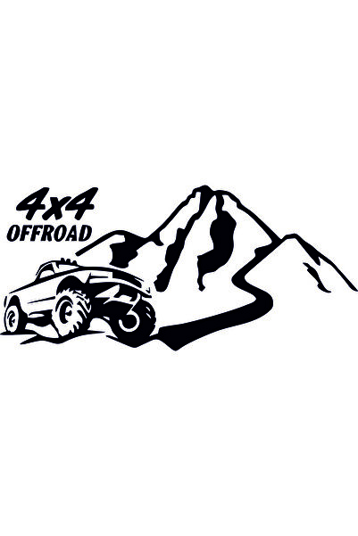 Birim Matbaa 4X4 OFFROAD ARABA ARABA STİCKER ( 30X14 CM)