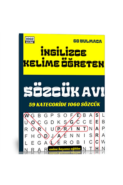 EBE Enine Boyuna Eğitim İngilizce Kelime Öğreten Sözcük Bulmaca Kitabı