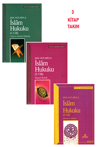 Ensar Neşriyat Ana Hatlarıyla İslam Hukuku (3 Kitap Takım)