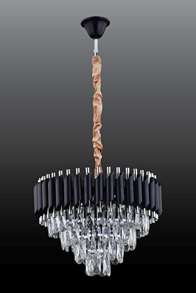 Almira MİHRAN KRİSTAL ALMİRA 45"LİK SİYAH KROM KRİSTAL TAŞLI