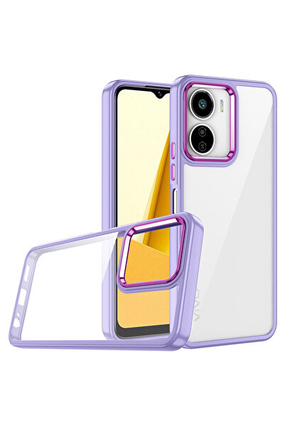 Rivor Realme C55 Compatible Case Camera Protruding Back Transparent Corners B...