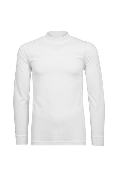 Ragman Herren Stehkragen-Pullover – Langarm Basic Stehkragen Normal, Single Jersey, einfarbig