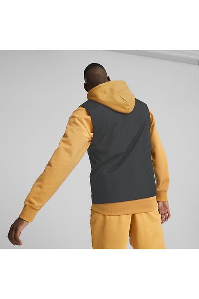 Puma Men Sportswear Fit Classic Gilet Embroidered Logo Vest Jacket, Black