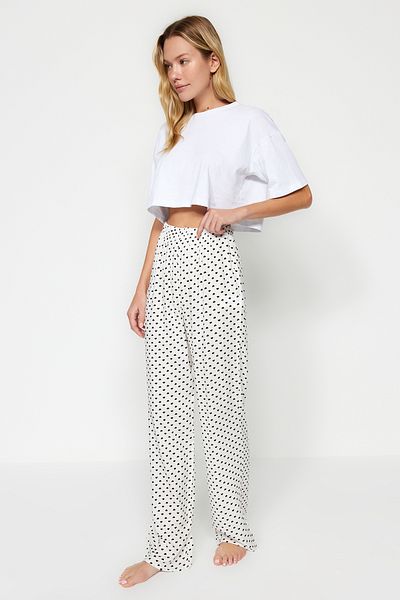 Trendyol Collection Viskóz szőtt 2 csomagos szív pizsama alsó - THMAW24PJ00010