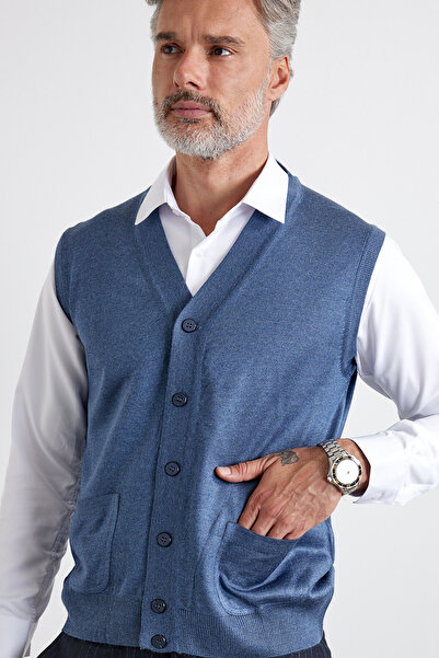 Livio Ferri Класичний трикотажний жилет з кишенями та ґудзиками
