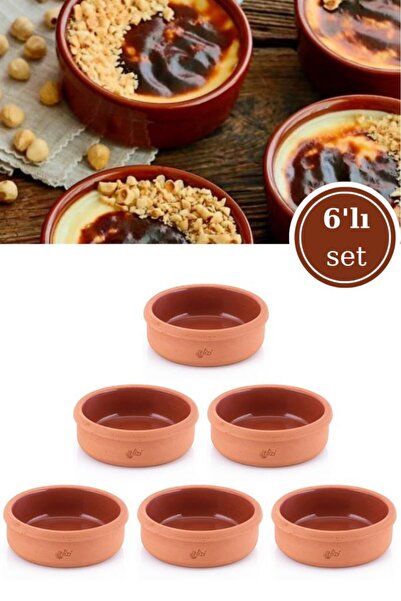 ELİZİ Elizi 6 Adet Sırlı Toprak Güveç Kasesi, Fırın Sütlaç Kabı 6’lı Set (6x2...