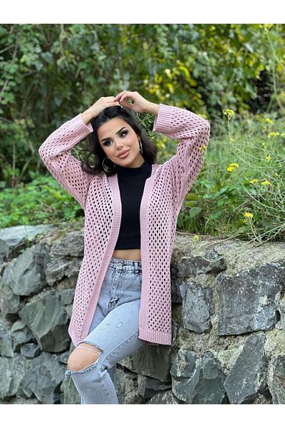 Dier Moda CARDIGAN OVERSIZE TRICOTAT PERFORAT FEMEI