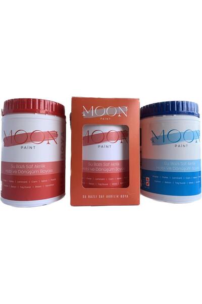moon paint 1LT (1250 GR) MOONPAİNT SAF AKRİLİK HOBİ VE DÖNÜŞÜM BOYASI