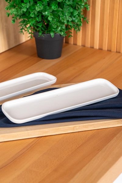 ACAR Pure Royal 30 cm Rectangular Olive Bowl Plate