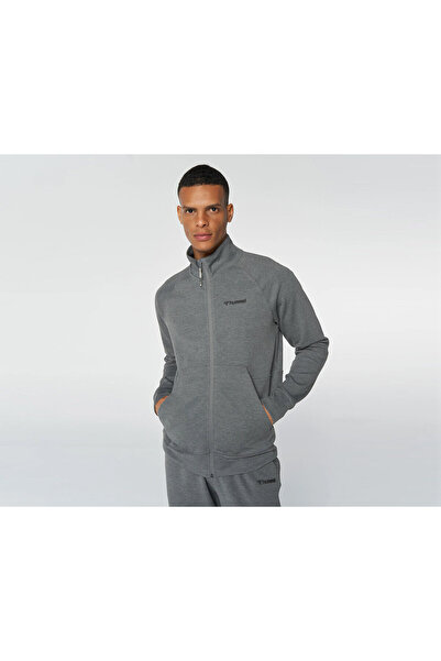 hummel 921678-2006 Hummel Hmlevon Zıp Jacket Erkek Ceket GREY MELANGE