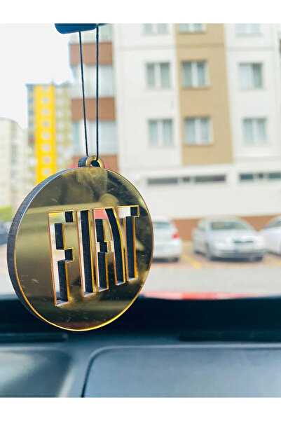 Genel Markalar Fıat Araba Dikiz Aynası Süsü Fıat Logosu Gold Pleksi