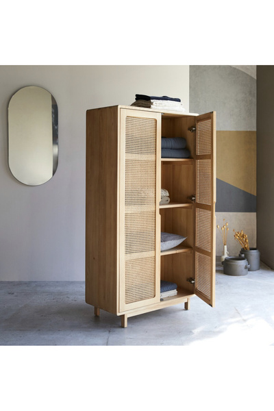 one design Ahşap Masif Hazeran 2 Kapaklı Dolap Gardırop